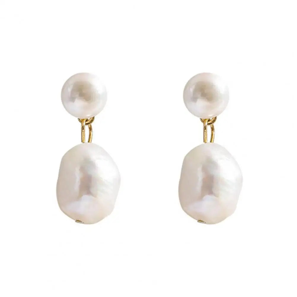 Girl Earring Jewelry Style Stud Earrings Elegant Style Women's Pearl Dangle Earrings Bridesmaid Gift White Faux for Daughter